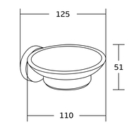 Mexen Tiber soap dish, black - 7050539-70