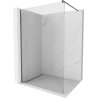 Mexen Kioto panel de ducha Walk-in 155 x 200 cm, transparente 8 mm, metal negro - 800-155-101-95-00