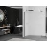 Mexen Kioto Duschwand Walk-in 90 x 200 cm, Mattglas 8 mm, Gun Metal - 800-090-101-95-30