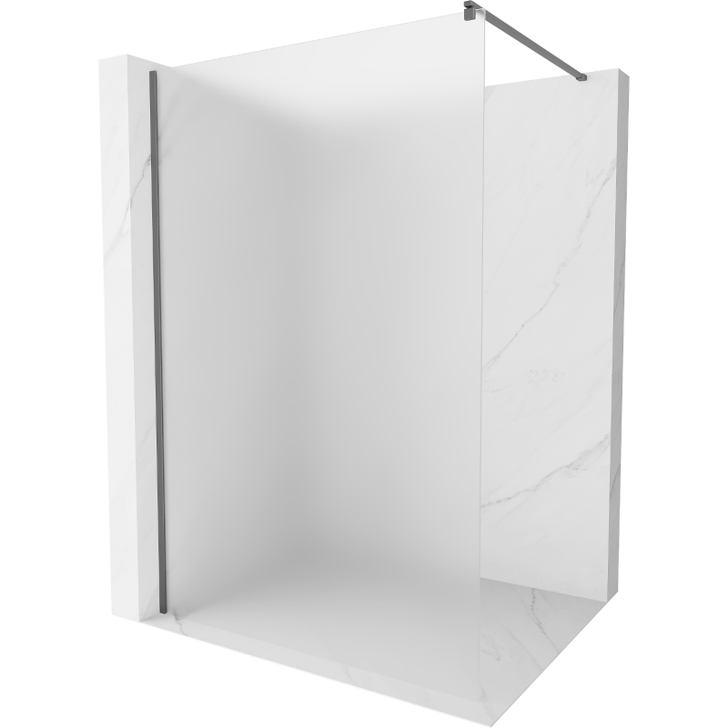 Mexen Kioto paroi de douche Walk-in 110 x 200 cm, givre 8 mm, métal gun - 800-110-101-95-30