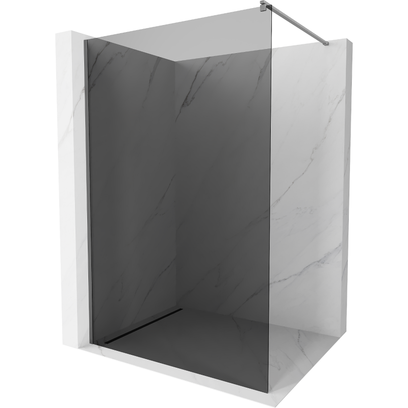 Mexen Kioto ścianka prysznicowa Walk-in 80 x 200 cm, grafit 8 mm, gun metal - 800-080-101-95-40