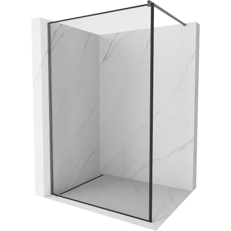 Mexen Kioto Duschwand Walk-in 150 x 200 cm, schwarzer Rahmen 8 mm, Gun Metal - 800-150-101-95-70