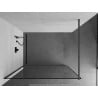 Mexen Kioto Walk-in Shower Wall 160 x 200 cm, Black Frame 8 mm, Gun Metal - 800-160-101-95-70