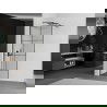 Mexen Kioto douchewand Walk-in 70 x 200 cm, zwart raster 8 mm, gun metal - 800-070-101-95-77