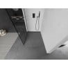 Mexen Kioto ścianka prysznicowa Walk-in 110 x 200 cm, czarna kratka 8 mm, gun metal - 800-110-101-95-77
