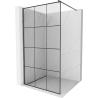 Mexen Kioto douchewand inloop 110 x 200 cm, zwart rooster 8 mm, kanonmetaal - 800-110-101-95-77