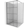 Mexen Kioto ścianka prysznicowa Walk-in 110 x 200 cm, czarna kratka 8 mm, gun metal - 800-110-101-95-77