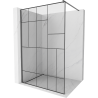 Mexen Kioto douchewand Walk-in 100 x 200 cm, zwart patroon 8 mm, gewapend metaal - 800-100-101-95-78