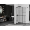 Mexen Kioto dušisein Walk-in 120 x 200 cm, must muster 8 mm, gun metal - 800-120-101-95-78