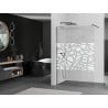 Mexen Kioto Walk-in Shower Wall 70 x 200 cm, White Pattern 8 mm, Gun Metal - 800-070-101-95-85