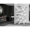 Mexen Kioto dušisein Walk-in 130 x 200 cm, valge laine 8 mm, gun metal - 800-130-101-95-97
