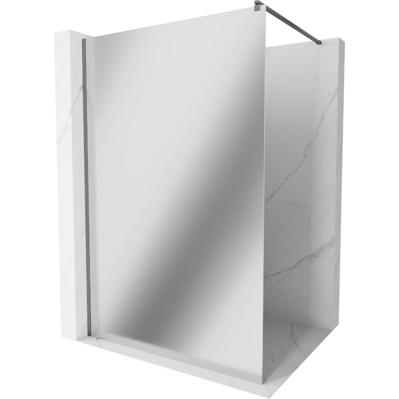 Mexen Kioto duschvägg Walk-in 90 x 200 cm, spegel 8 mm, gun metal - 800-090-101-95-50