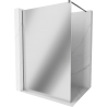 Mexen Kioto Walk-in Shower Screen 130 x 200 cm, Mirror 8 mm, Gun Metal - 800-130-101-95-50