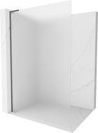 Mexen Kioto L Walk-in tuš pregrada 120 x 200 cm, mraz, gun metal - 800-120-103-95-30
