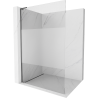 Mexen Kioto L tuš stijena Walk-in 70 x 200 cm, prozirno/matirano, tamni metal - 800-070-103-95-35