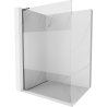 Mexen Kioto L paroi de douche Walk-in 100 x 200 cm, transparent/givre, métal noir - 800-100-103-95-35