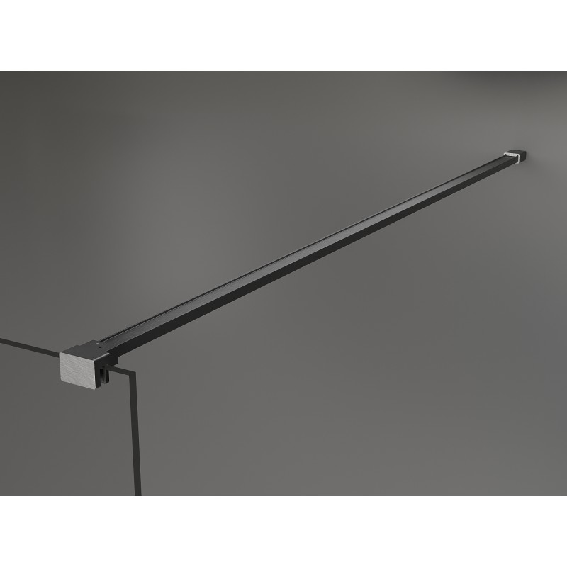 Mexen Kioto mampara de ducha Walk-in 90 x 200 cm, escarcha 8 mm, gris cañón cepillado - 800-090-101-66-30