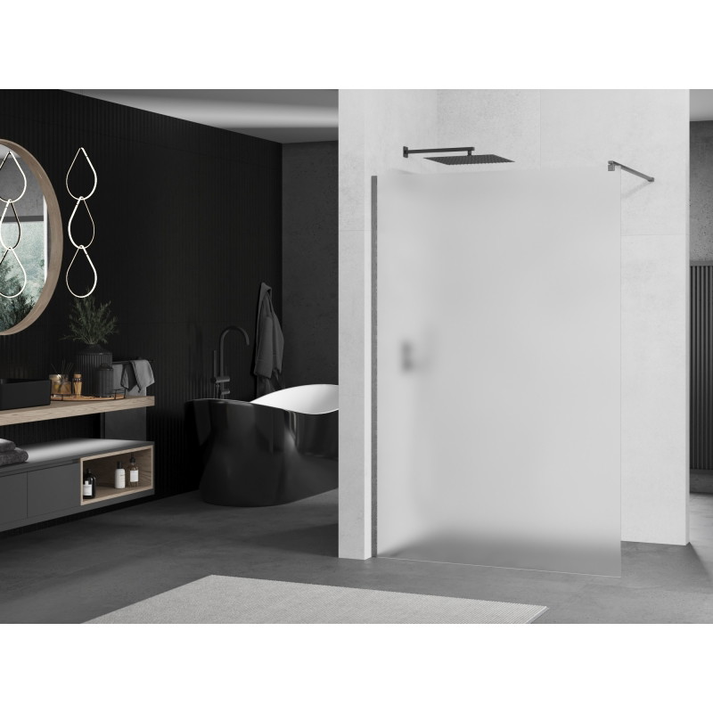 Mexen Kioto dušisein Walk-in 100 x 200 cm, jäine 8 mm, harjatud püssihall - 800-100-101-66-30