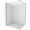 Mexen Kioto pannello doccia Walk-in 140 x 200 cm, brina 8 mm, grigio canna spazzolato - 800-140-101-66-30