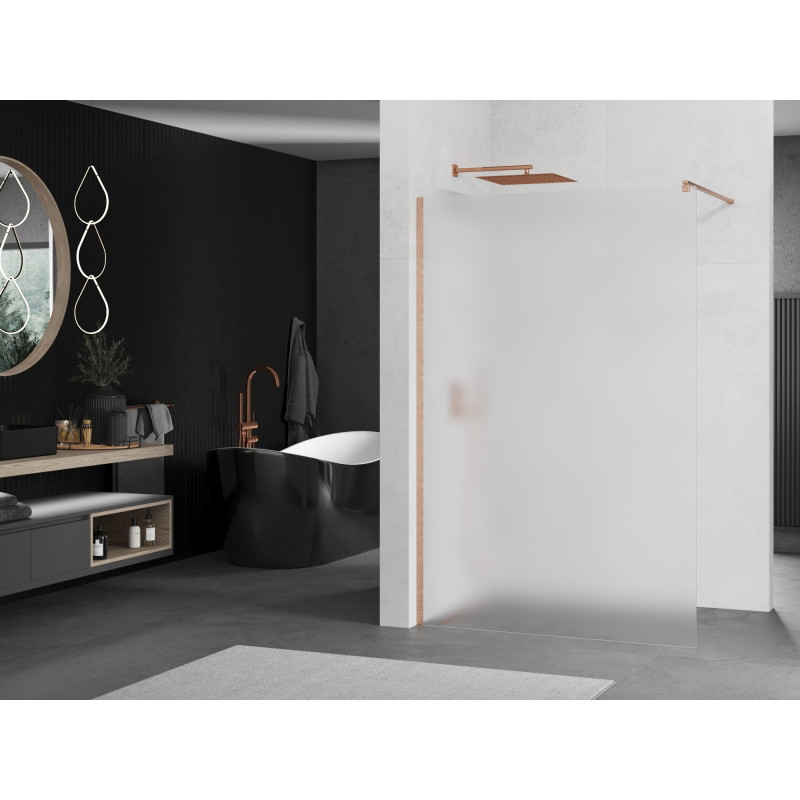 Mexen Kioto dušisein Walk-in 70 x 200 cm, härmatis 8 mm, harjatud vask - 800-070-101-65-30