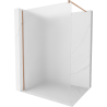 Mexen Kioto Walk-in Duschwand 70 x 200 cm, satiniert 8 mm, gebürstetes Messing - 800-070-101-65-30