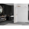 Mexen Kioto Walk-in Duschwand 110 x 200 cm, satiniert 8 mm, gebürstetes Messing - 800-110-101-65-30