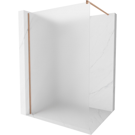 Mexen Kioto ścianka prysznicowa Walk-in 110 x 200 cm, szron 8 mm, miedź szczotkowana - 800-110-101-65-30