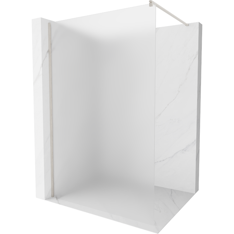 Mexen Kioto Walk-in Shower Wall 70 x 200 cm, Frosted 8 mm, Brushed Nickel - 800-070-101-97-30