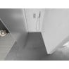 Mexen Kioto Walk-in Shower Panel 100 x 200 cm, Frosted 8 mm, Brushed Nickel - 800-100-101-97-30