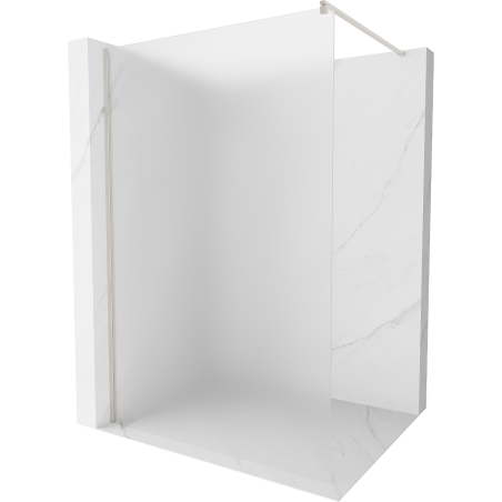 Mexen Kioto Walk-in Shower Panel 100 x 200 cm, Frosted 8 mm, Brushed Nickel - 800-100-101-97-30