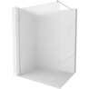 Mexen Kioto douchewand Walk-in 130 x 200 cm, ijsbloem 8 mm, geborsteld nikkel - 800-130-101-97-30