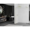 Mexen Kioto Duschwand Walk-in 100 x 200 cm, frosted 8 mm, gebürstet Gold - 800-100-101-55-30