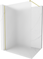Mexen Kioto καμπίνα ντους Walk-in 110 x 200 cm, παγωμένο 8 mm, χρυσό βουρτσισμένο