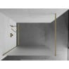 Mexen Kioto paroi de douche Walk-in 140 x 200 cm, verre dépoli 8 mm, finition dorée brossée - 800-140-101-55-30
