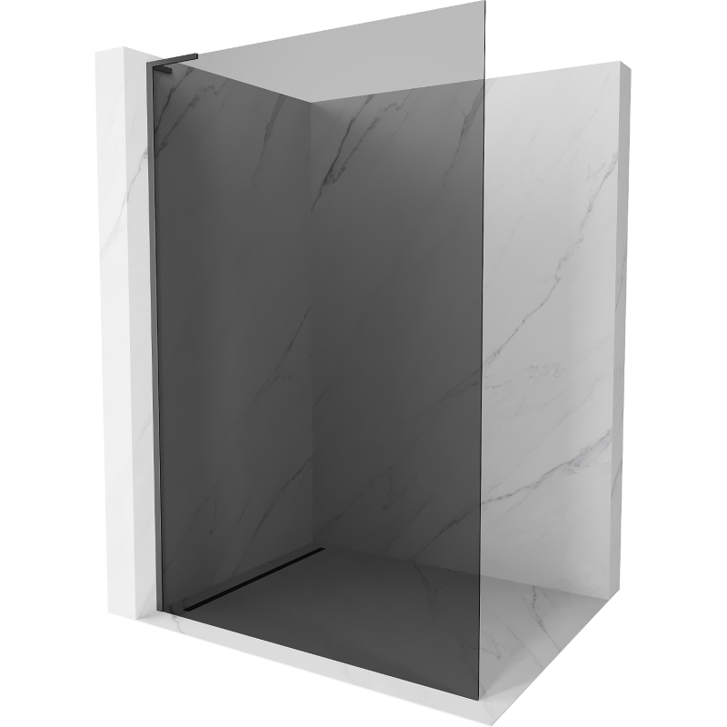 Mexen Kioto L duschvägg Walk-in 120 x 200 cm, grafit, gun metal - 800-120-103-95-40