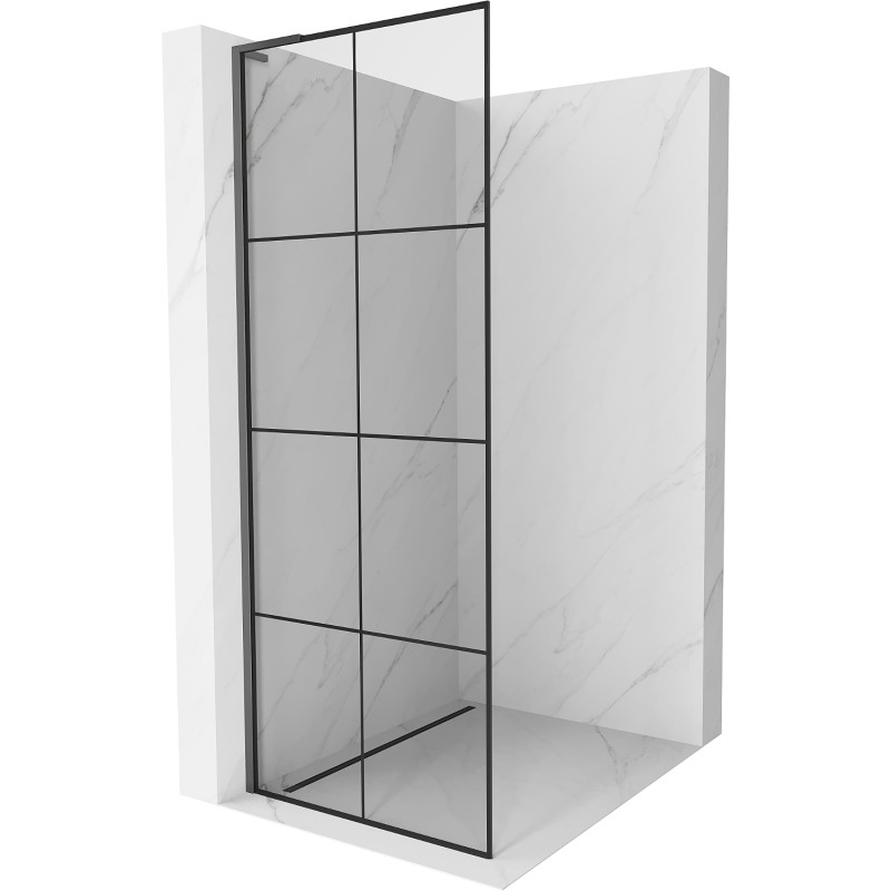 Mexen Kioto L dušisein Walk-in 70 x 200 cm, must ruudustik, gun metal - 800-070-103-95-77