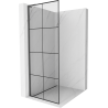Mexen Kioto L Walk-in Shower Wall 70 x 200 cm, Black Grid, Gun Metal - 800-070-103-95-77
