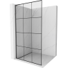Mexen Kioto L ścianka prysznicowa Walk-in 110 x 200 cm, czarna kratka, gun metal - 800-110-103-95-77
