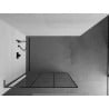 Mexen Kioto L paroi de douche Walk-in 120 x 200 cm, grille noire, finition métal gun - 800-120-103-95-77