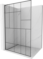 Mexen Kioto L tuš stijena Walk-in 80 x 200 cm, crni uzorak, gun metal - 800-080-103-95-78