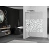 Mexen Kioto L Tuš pregrada Walk-in 90 x 200 cm, bijeli uzorak, gun metal - 800-090-103-95-85