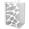 Mexen Kioto L Walk-in Shower Screen 80 x 200 cm, White Pattern, Gun Metal - 800-080-103-95-97