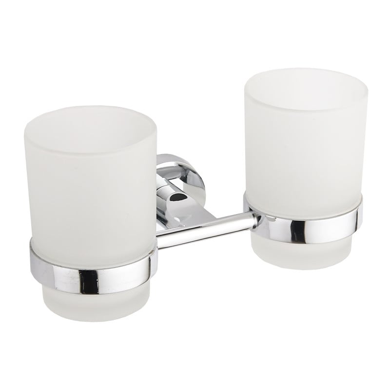 Mexen Tiber doppelter Zahnbürstenbecher, Chrom - 7050552-00