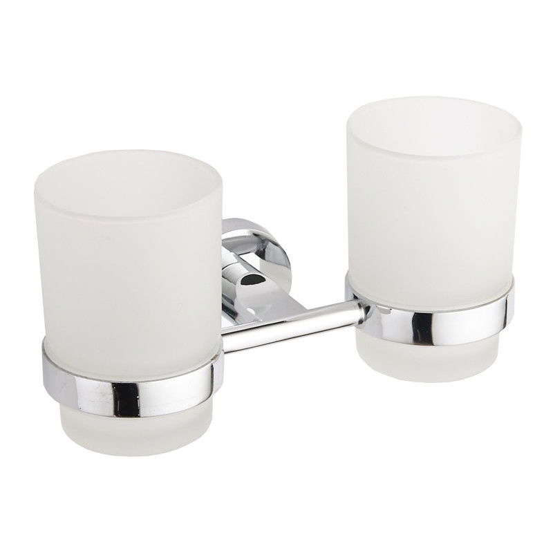 Mexen Tiber vaso doble para cepillos de dientes, cromo - 7050552-00