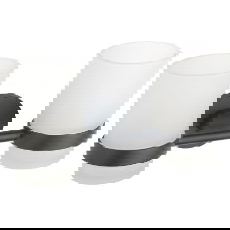 Mexen Tiber double gobelet porte-brosses à dents, noir - 7050552-70