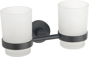 Mexen Tiber doble vaso para cepillos de dientes, negro - 7050552-70
