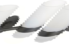 Mexen Tiber double gobelet porte-brosses à dents, noir - 7050552-70