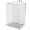Mexen Kioto Free-standing Shower Wall 135 x 200 cm, Transparent 8 mm, Gun Metal - 800-135-002-95-00