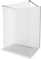 Mexen Kioto prostoječe tuš steno 110 x 200 cm, proge 8 mm, brušeno pištolsko siva - 800-110-002-66-09