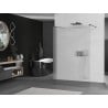 Mexen Kioto freestanding shower wall 130 x 200 cm, stripes 8 mm, gun gray brushed - 800-130-002-66-09